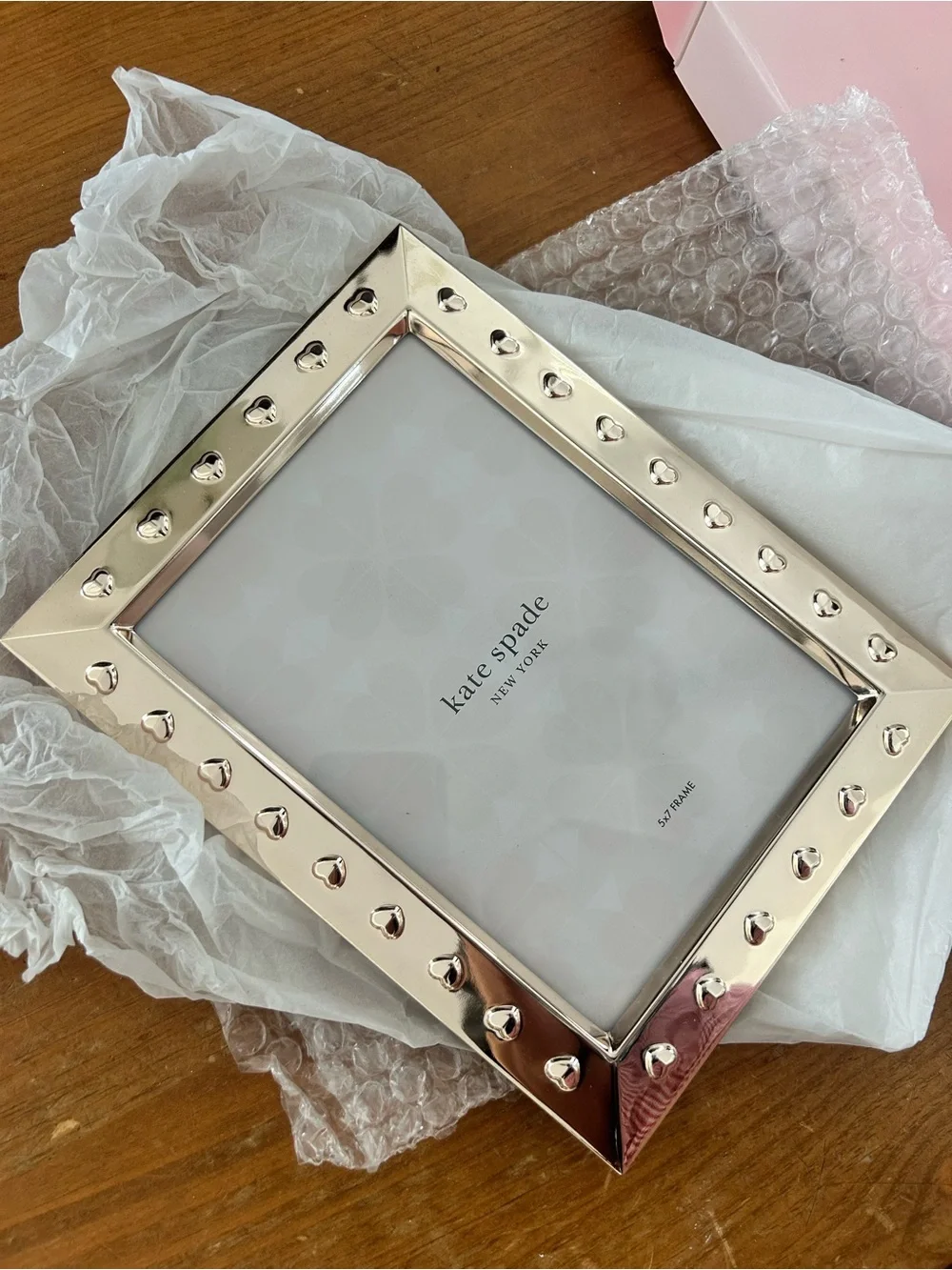 Kate Spade rose gold Heart Stud Photo Frame