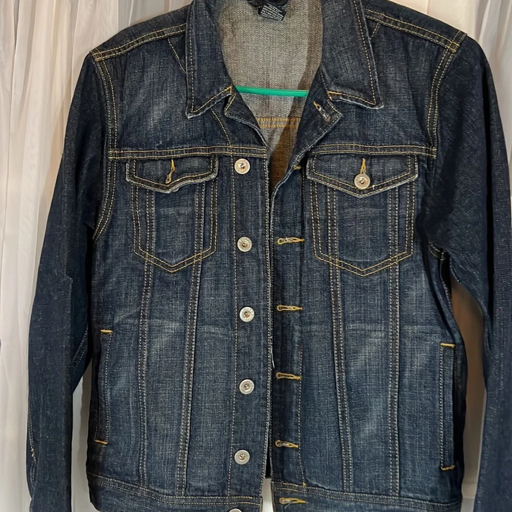 Polo Ralph Lauren Dungarees Dark Wash Denim Trucker Jacket Kid’s  XL 16/18