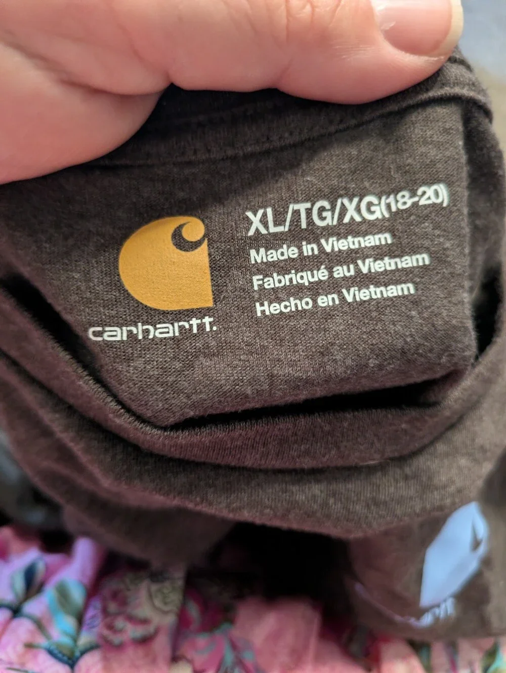 Carhartt Long Sleeve T-shirt Gray Youth Size XL 18/20