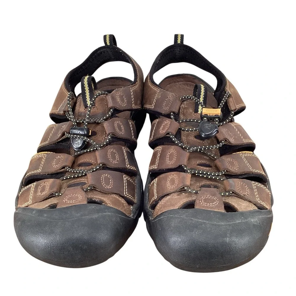KEEN Newport M Bison Brown Leather  Men's Sz 11.5 Waterproof‎ Hiking Sandal