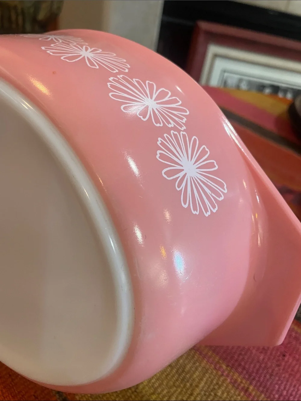 Pyrex Pink Daisy’s manufactured 1956