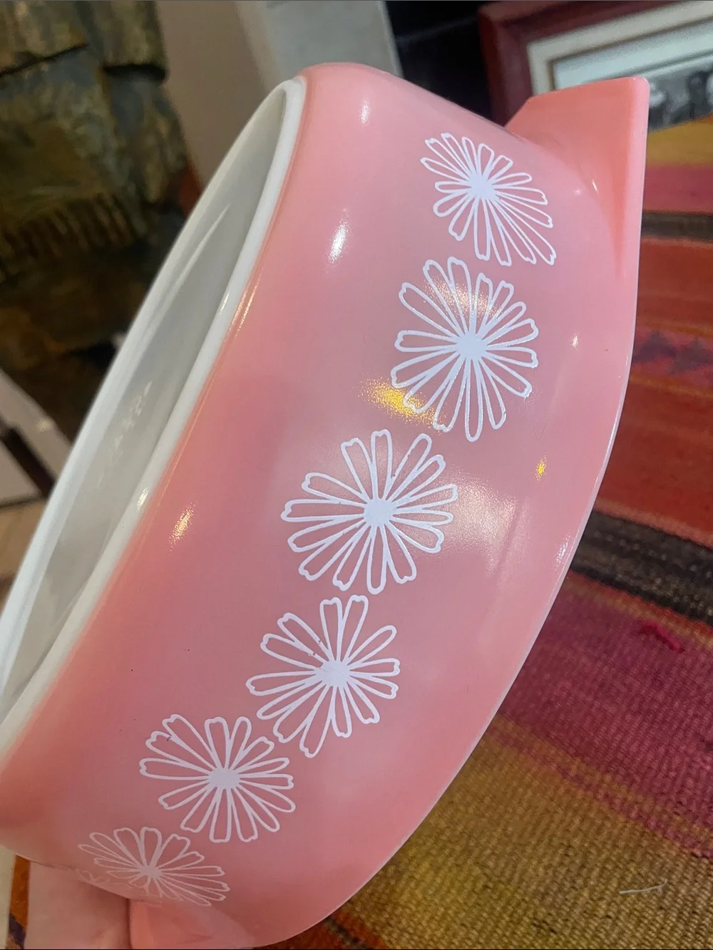 Pyrex Pink Daisy’s manufactured 1956
