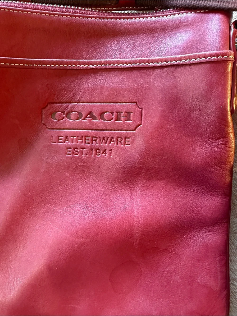 Coach compact leather