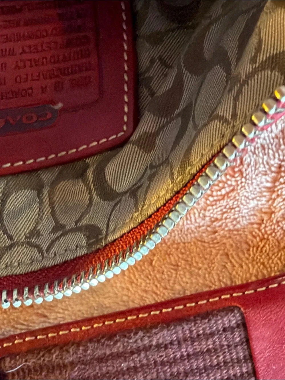 Coach compact leather