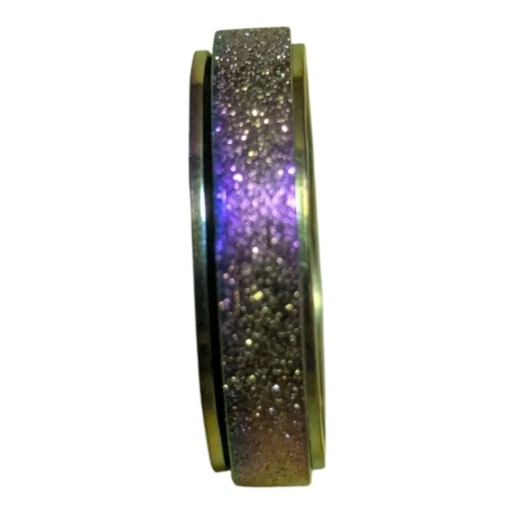 Iridescent Ring Sz 9   Shiny Unisex Women's A-036