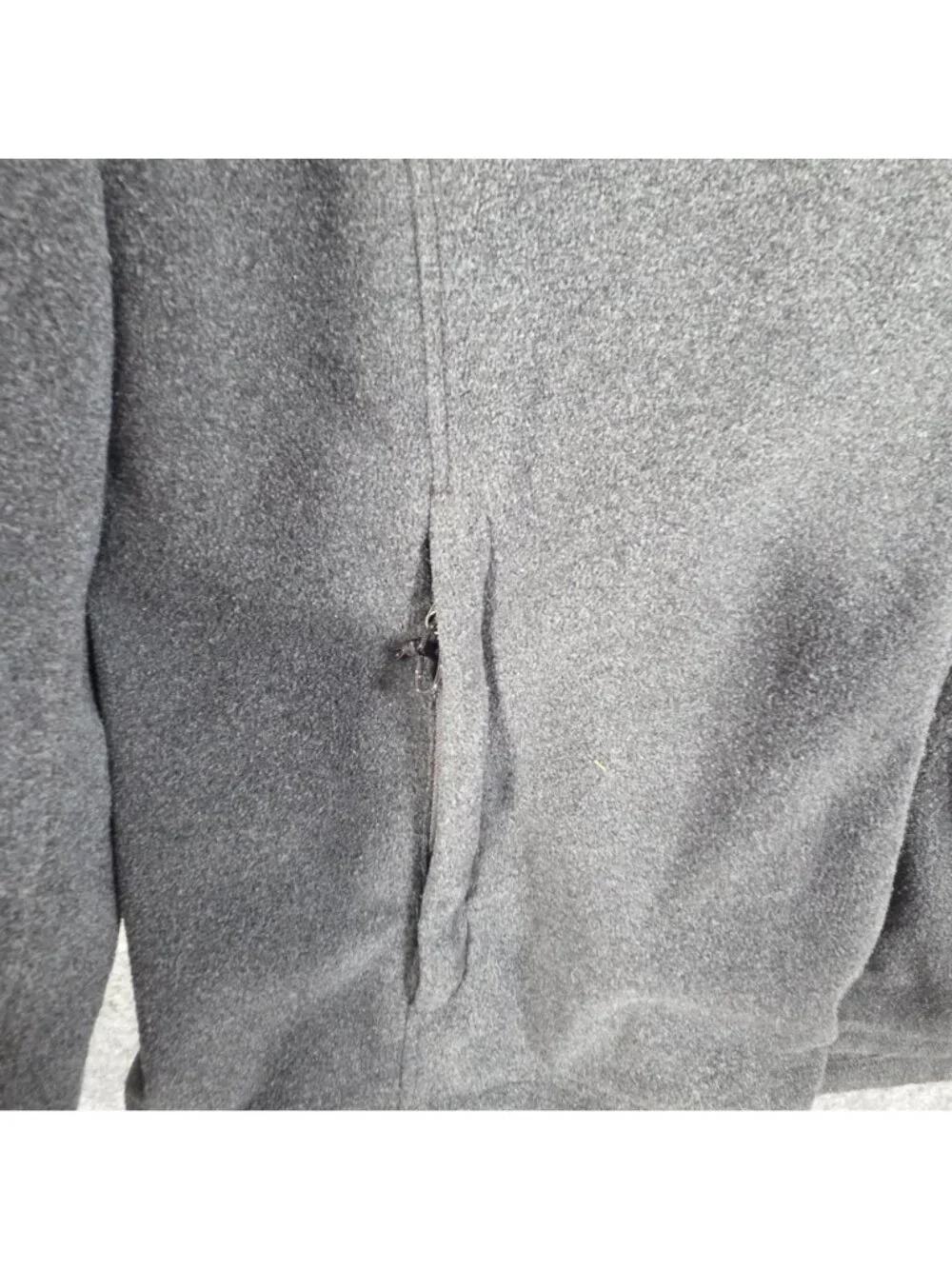 The North Face Men's Gray Full Zip Fleece Jacket Embroidered Logo Outdoor XXL