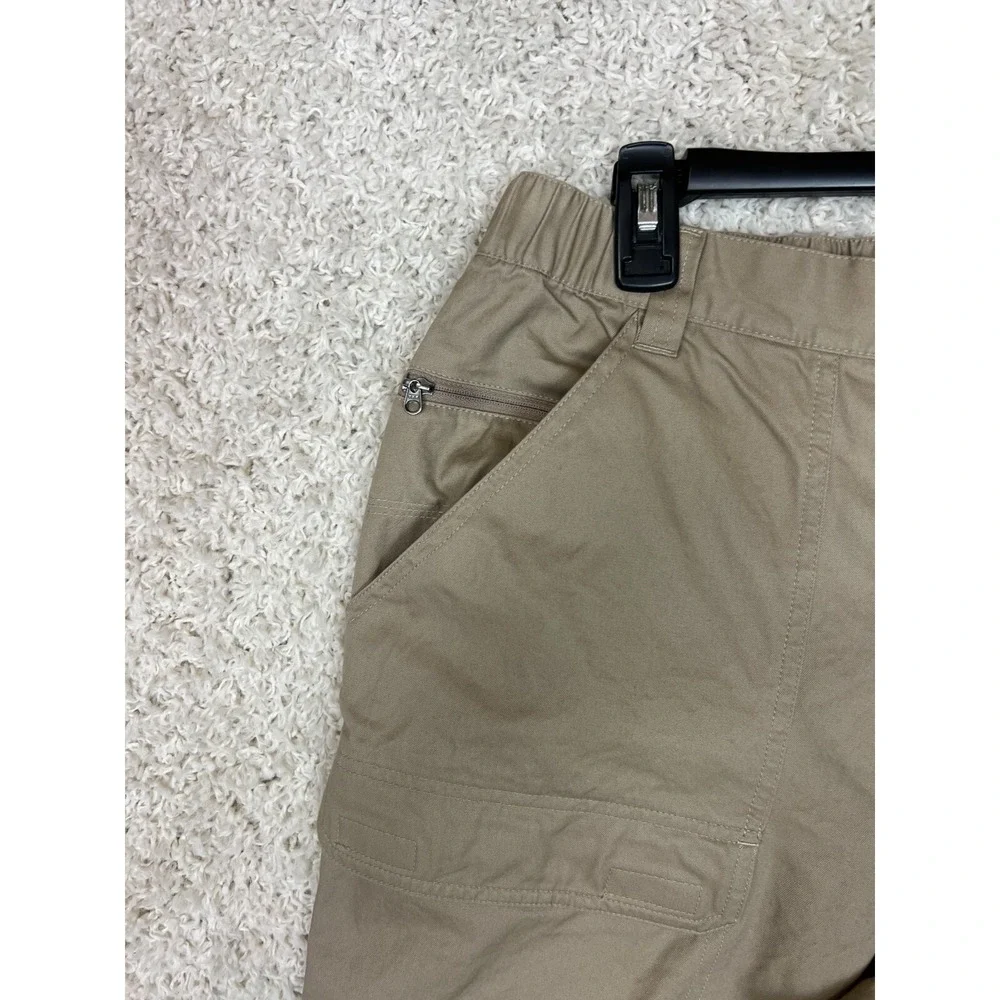 The North Face Convertible Cargo Pants Mens Medium Beige Elastic Waist Gorpcore