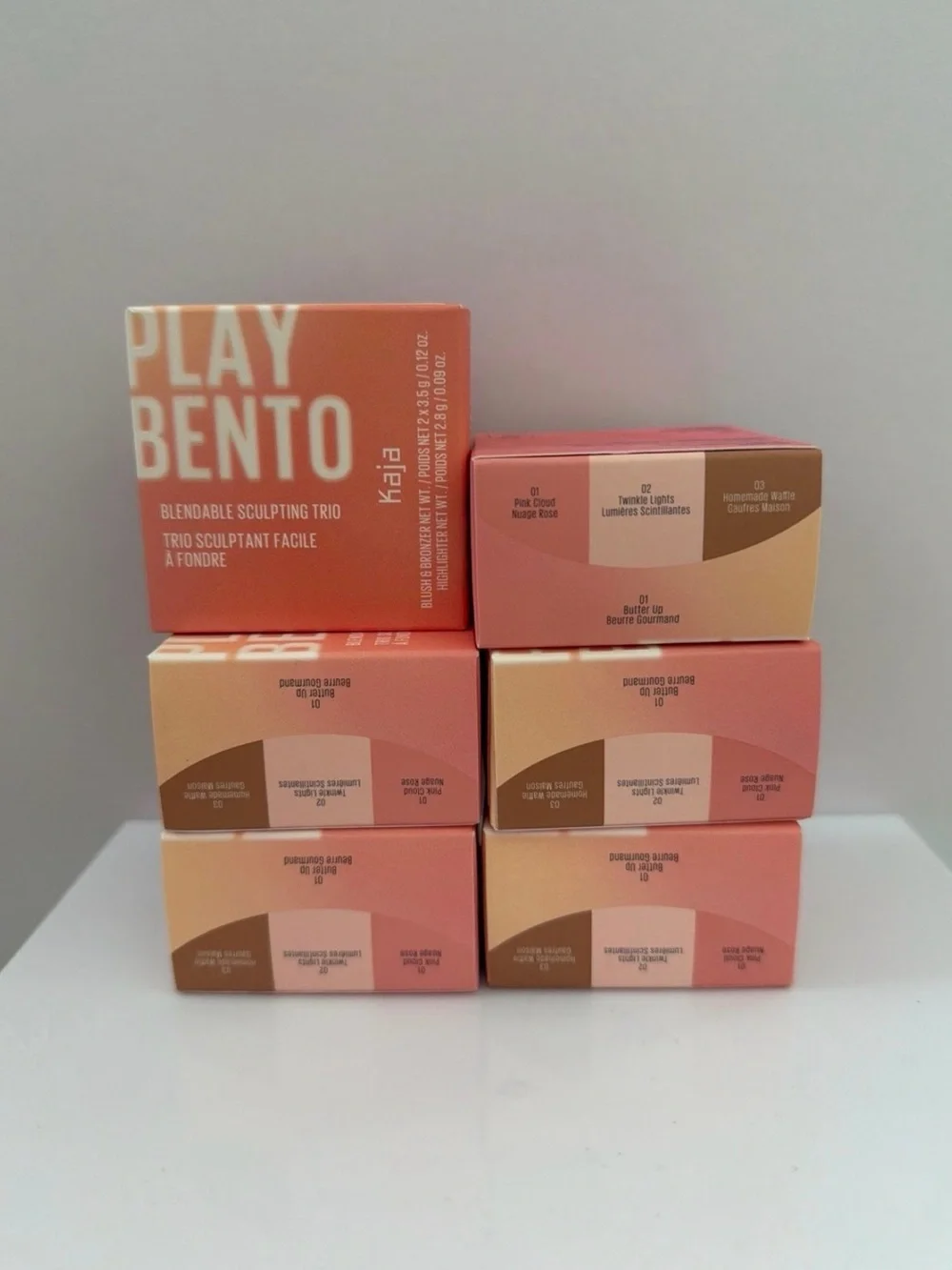($180 Retail) 6 x Kaja Bento Blush and Bronzer - 01 Butter Up