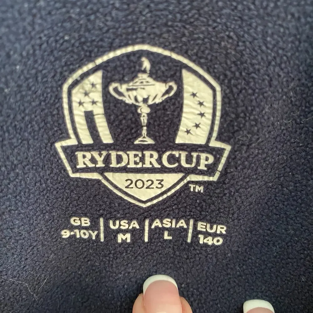 Ryder Cup 2023 Marco Simone Rome Italy Jacket Pullover Boys Medium 1/4 Zip Golf