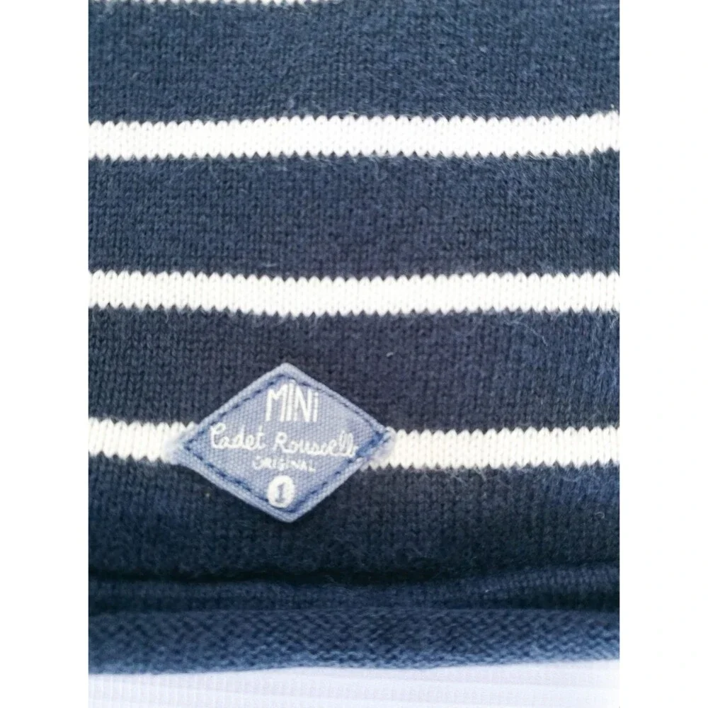 Cadet rousselle stripe white navy boy 4T