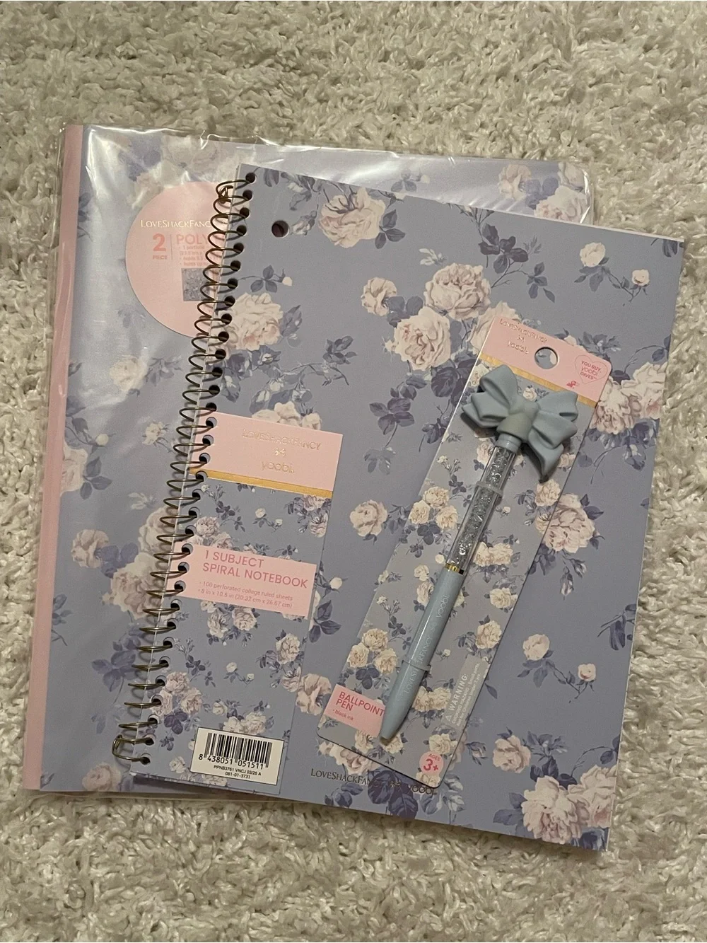 LoveShackFancy x Target Yoobi Everblooming Rosette school supplies Bundle NWT