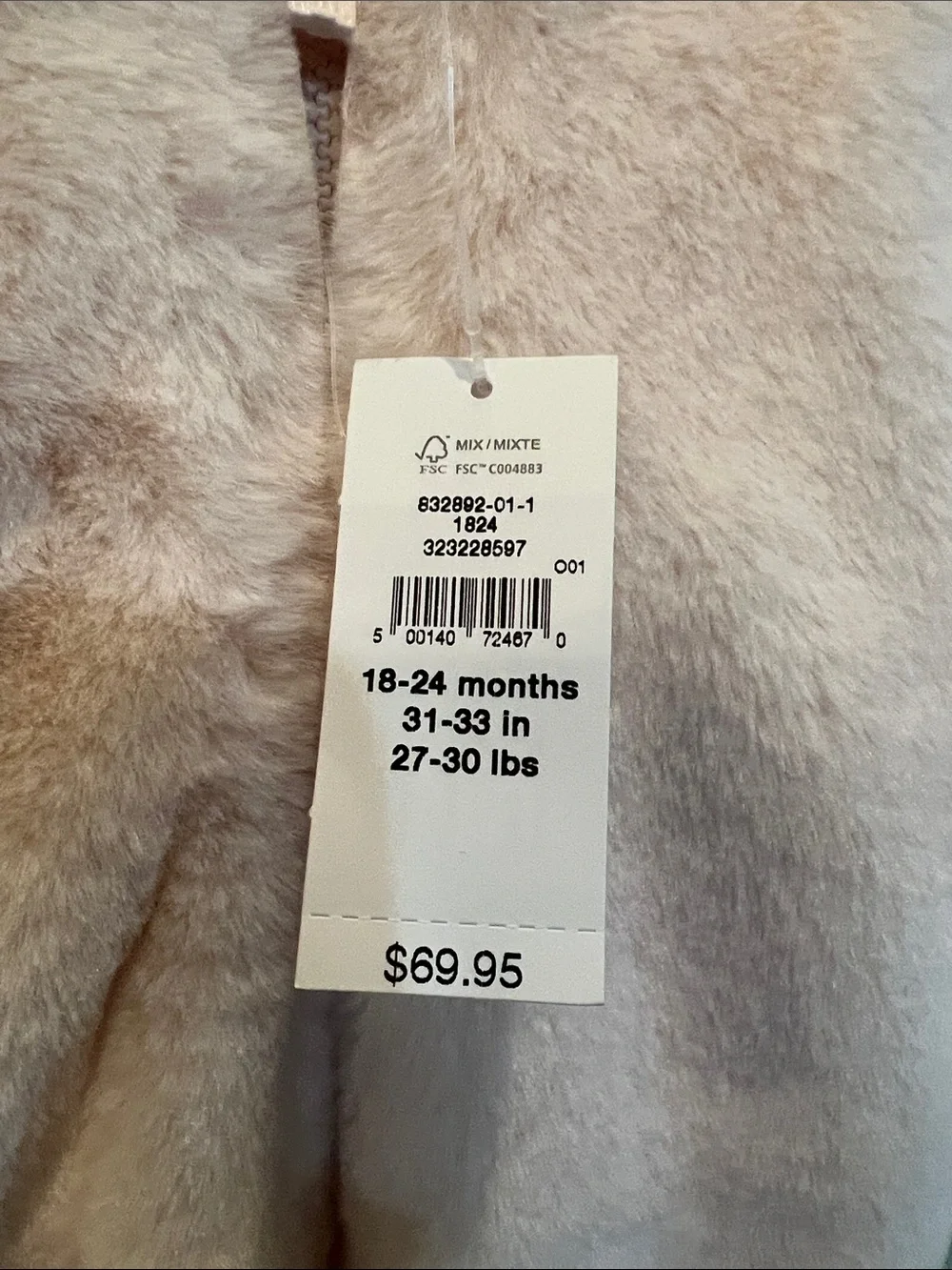 GAP Baby Plush Hooded Jacket in Light Pink