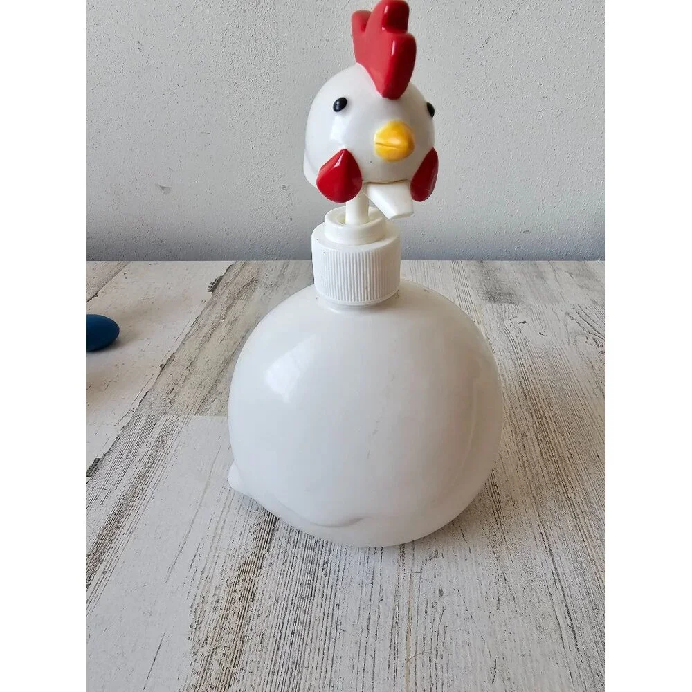 Dept 56 chicken‎ soap dispenser as is vintage ceramic