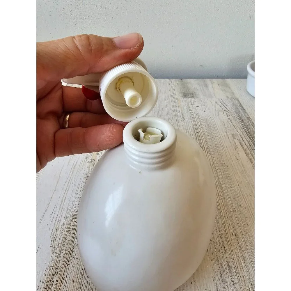 Dept 56 chicken‎ soap dispenser as is vintage ceramic