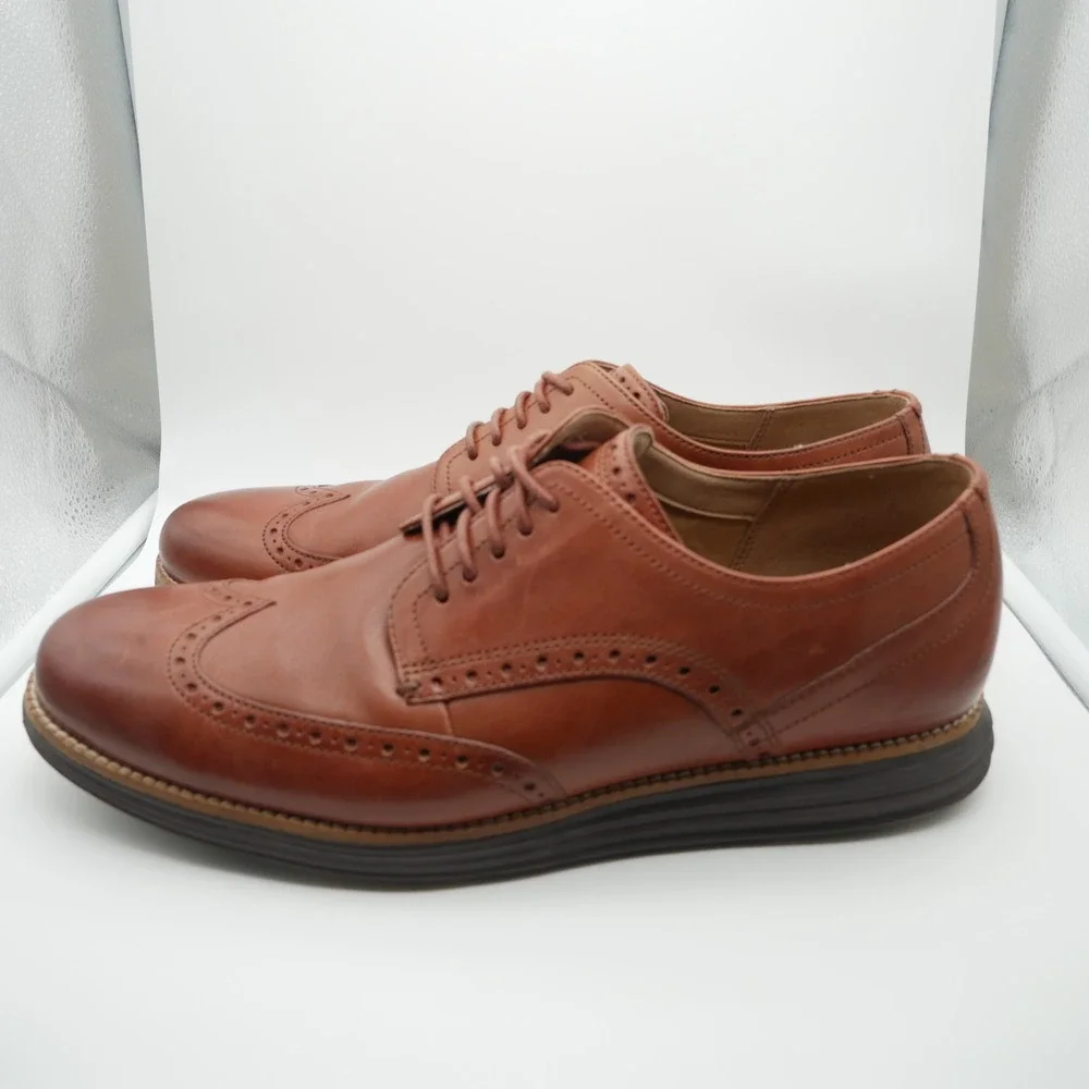 Cole Haan Original Grand Wingtip Oxford British Tan Leather C26472 Mens 11M
