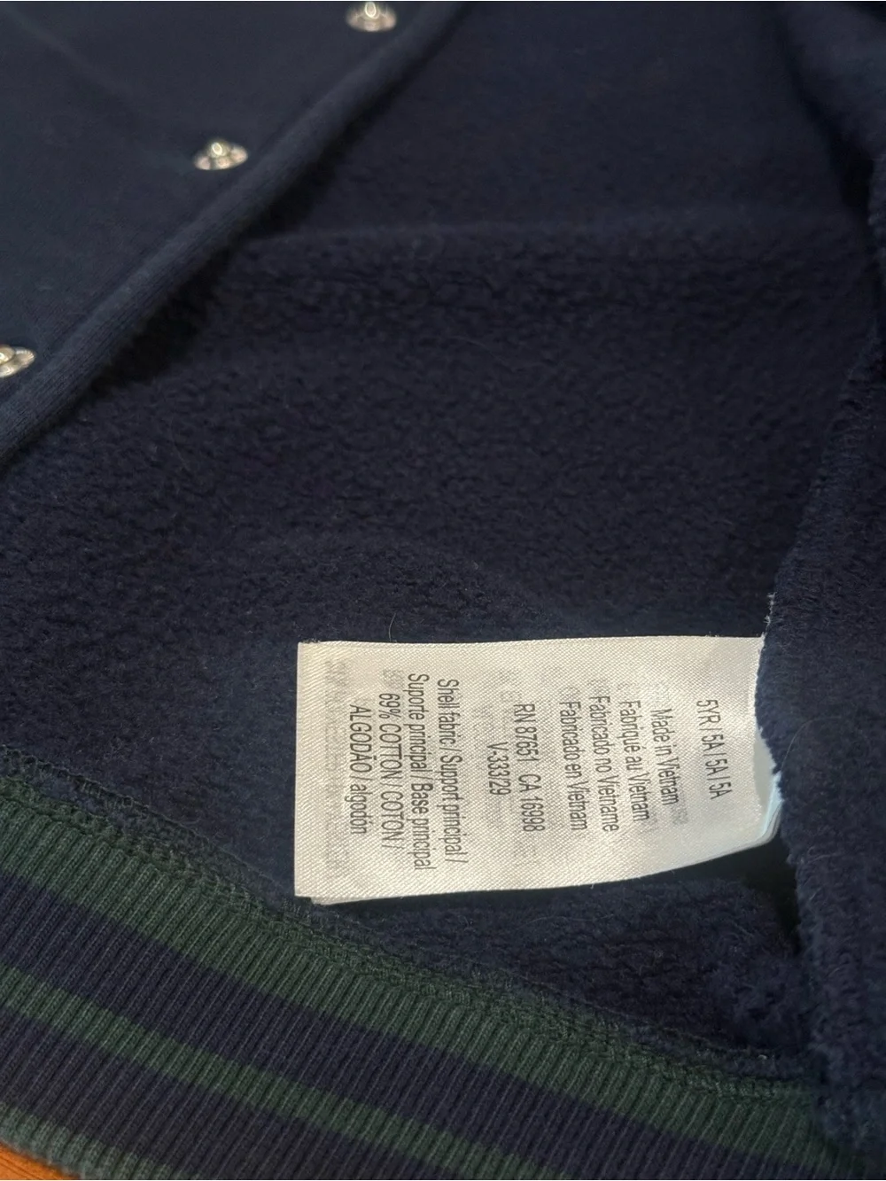 Lacoste Kids' Contrast Sleeve Fleece Bomber Jacket