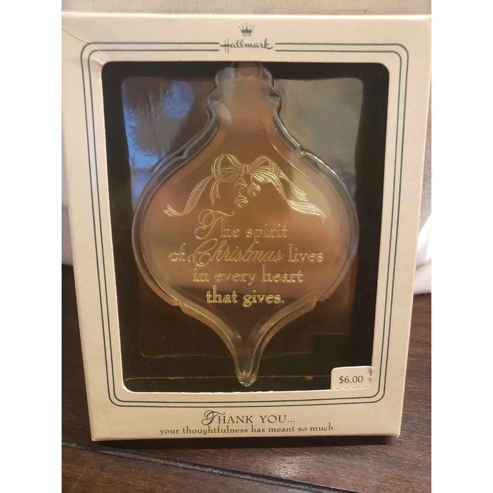 Hallmark Christmas‎ Keepsake Ornament Thank you / Gratitude 1984 w/ box Vintage