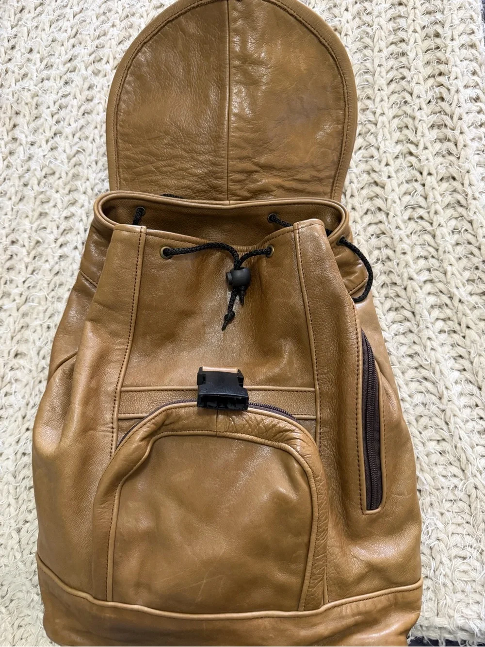 Tan Leather Backpack – Classic Everyday Bag