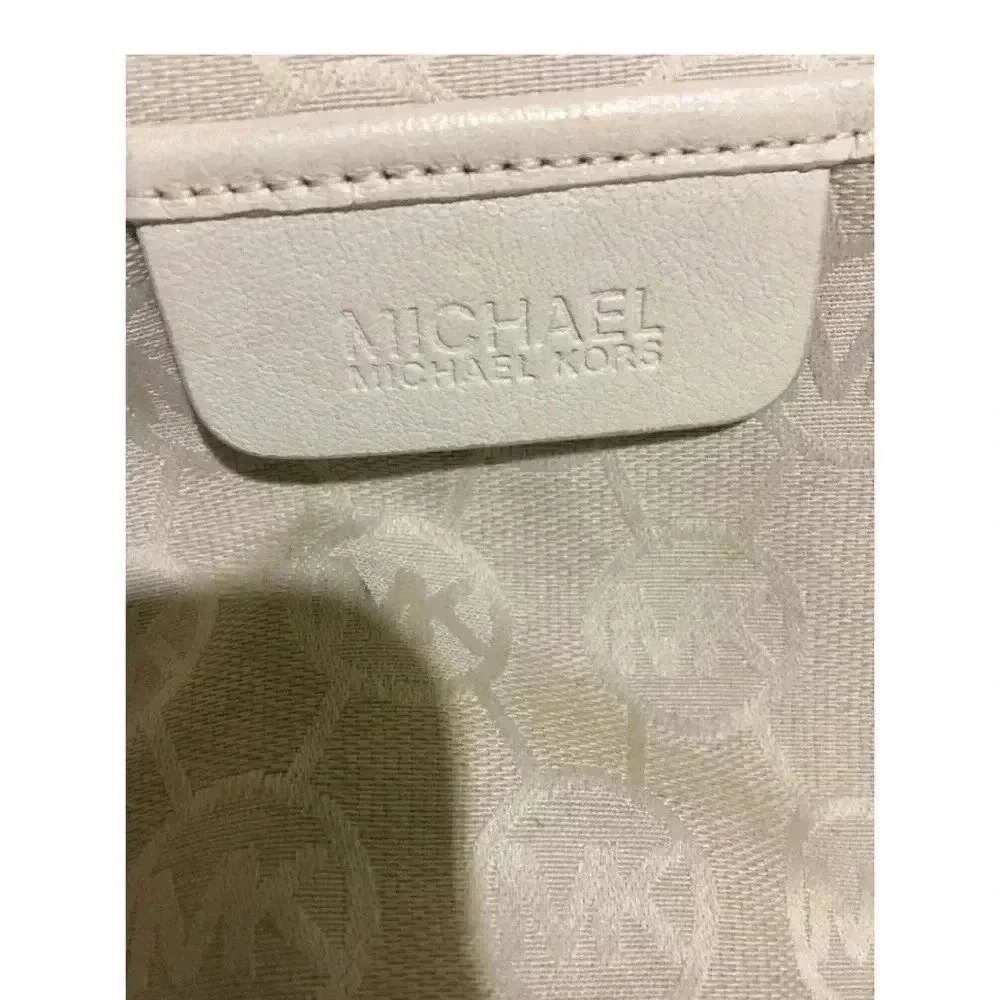 Michael Kors cream leather hobo handbag