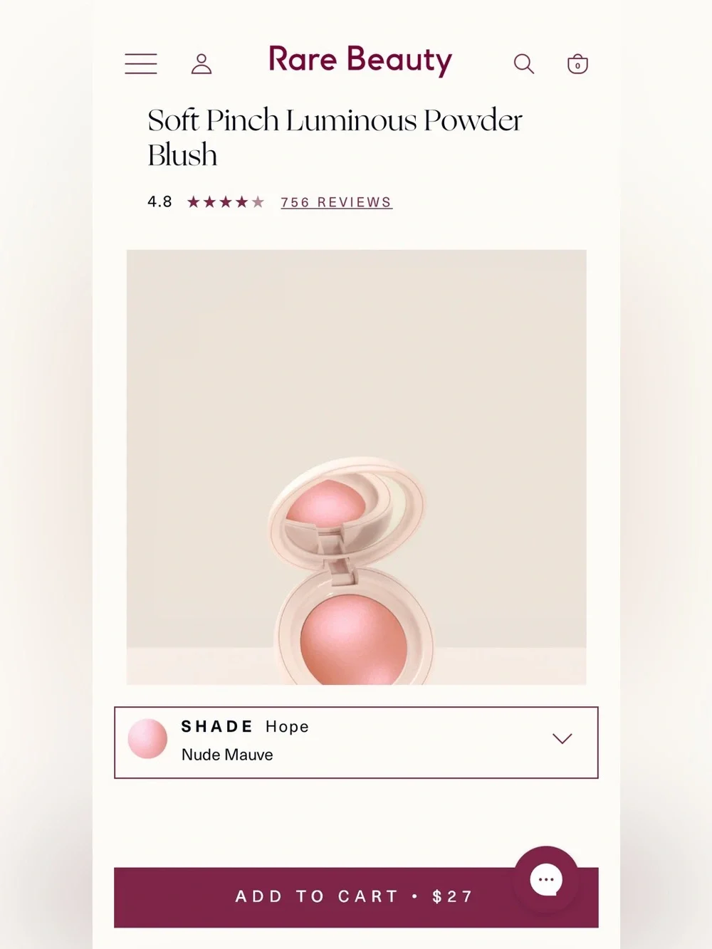 Rare Beauty Luminous Powder Blush 🩷