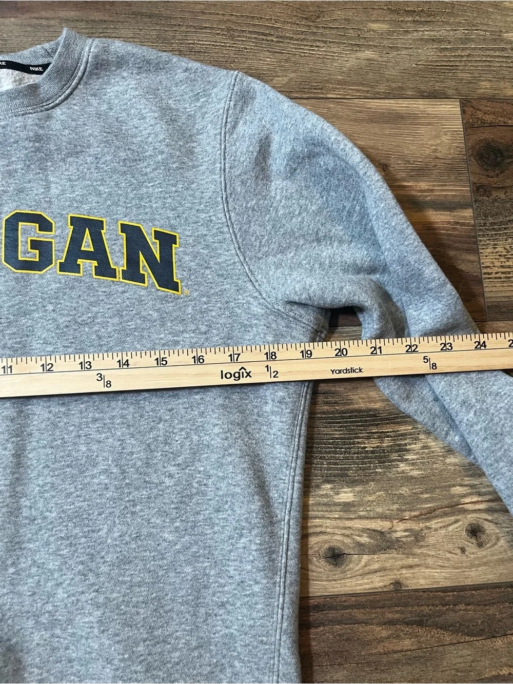 Nike Michigan Wolverines Gray Fleece Crewneck Sweatshirt Men’s Small S