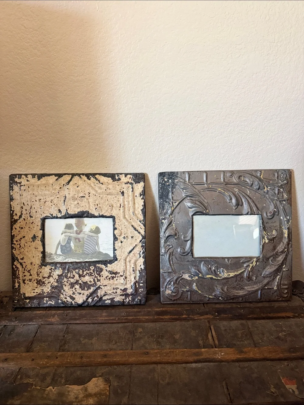 Architectural Tin 4x6 Photo Frames (Set of 2)