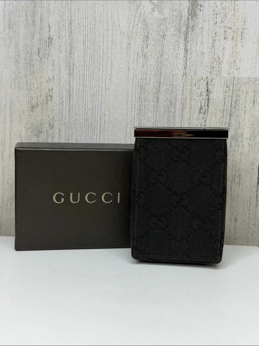 Vintage Gucci Black GG Canvas Case