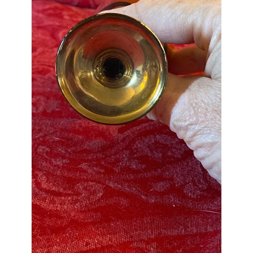 Vintage Antique Murano Green Hand Painted Wine Glass 24kt gold - Replacement - K