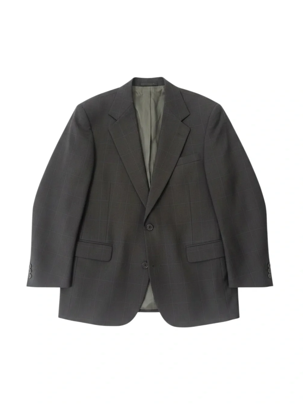 Haggar Dark Charcoal Windowpane Sport Coat