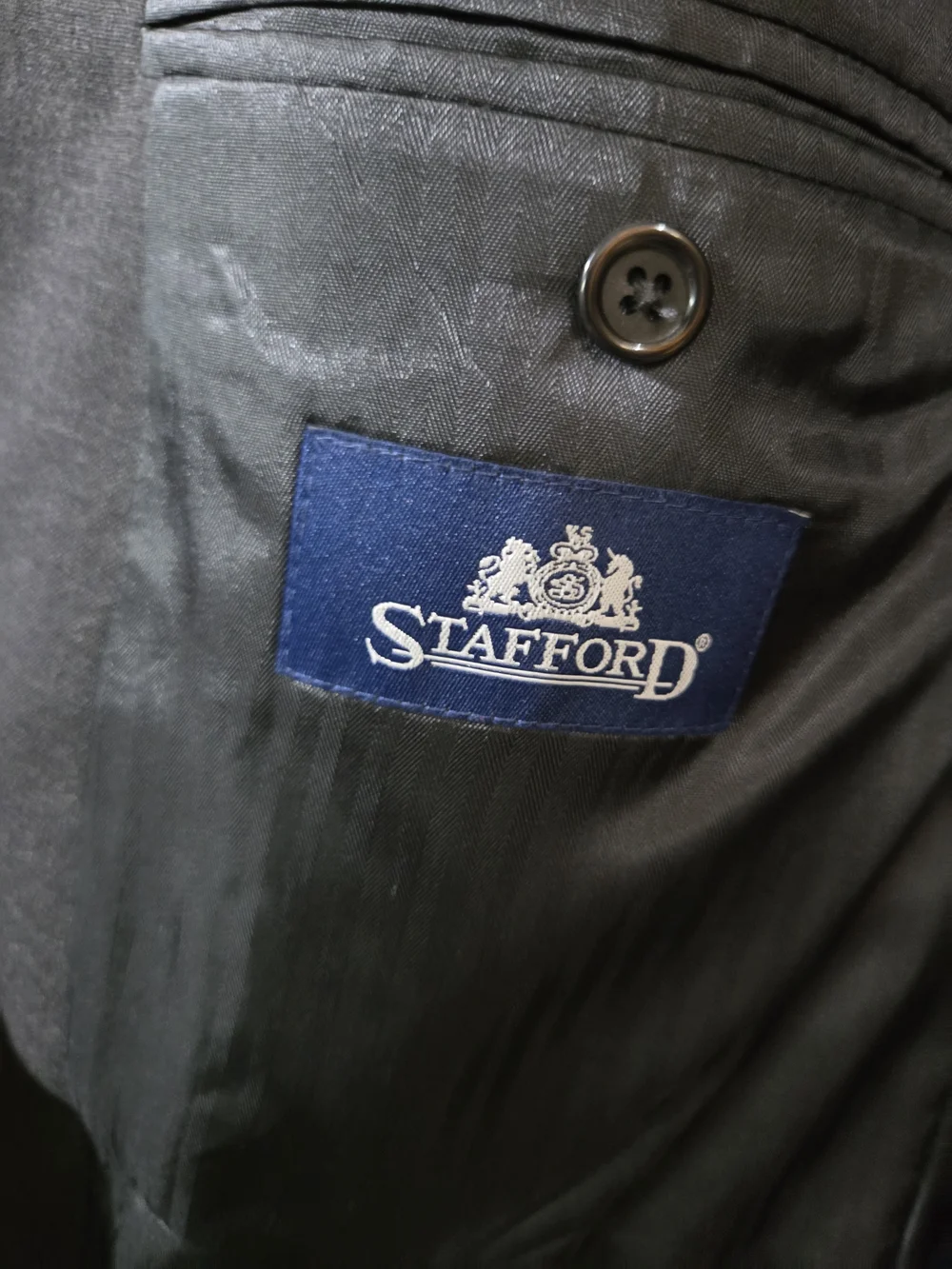 Stafford  Charcoal Wool Suit Jacket 42S