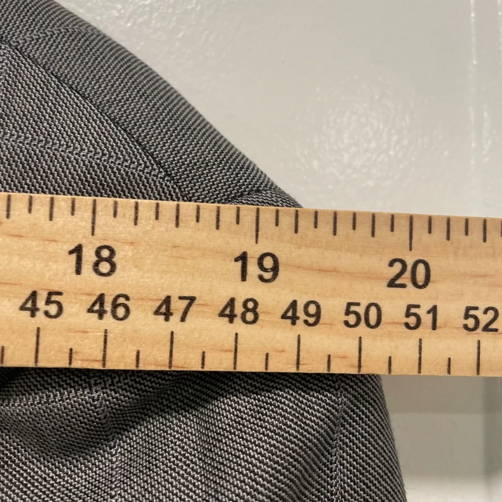 Hart Schaffner Marx Mens Gray Windowpane Tailored Two Button Blazer Sport Coat