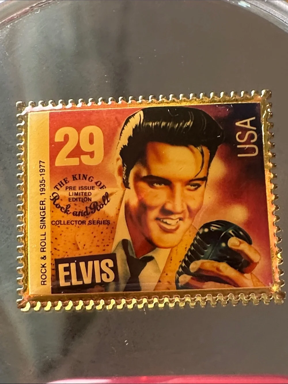 Vintage 1993 Elvis Presley Collectible Stamp Lapel Pin
