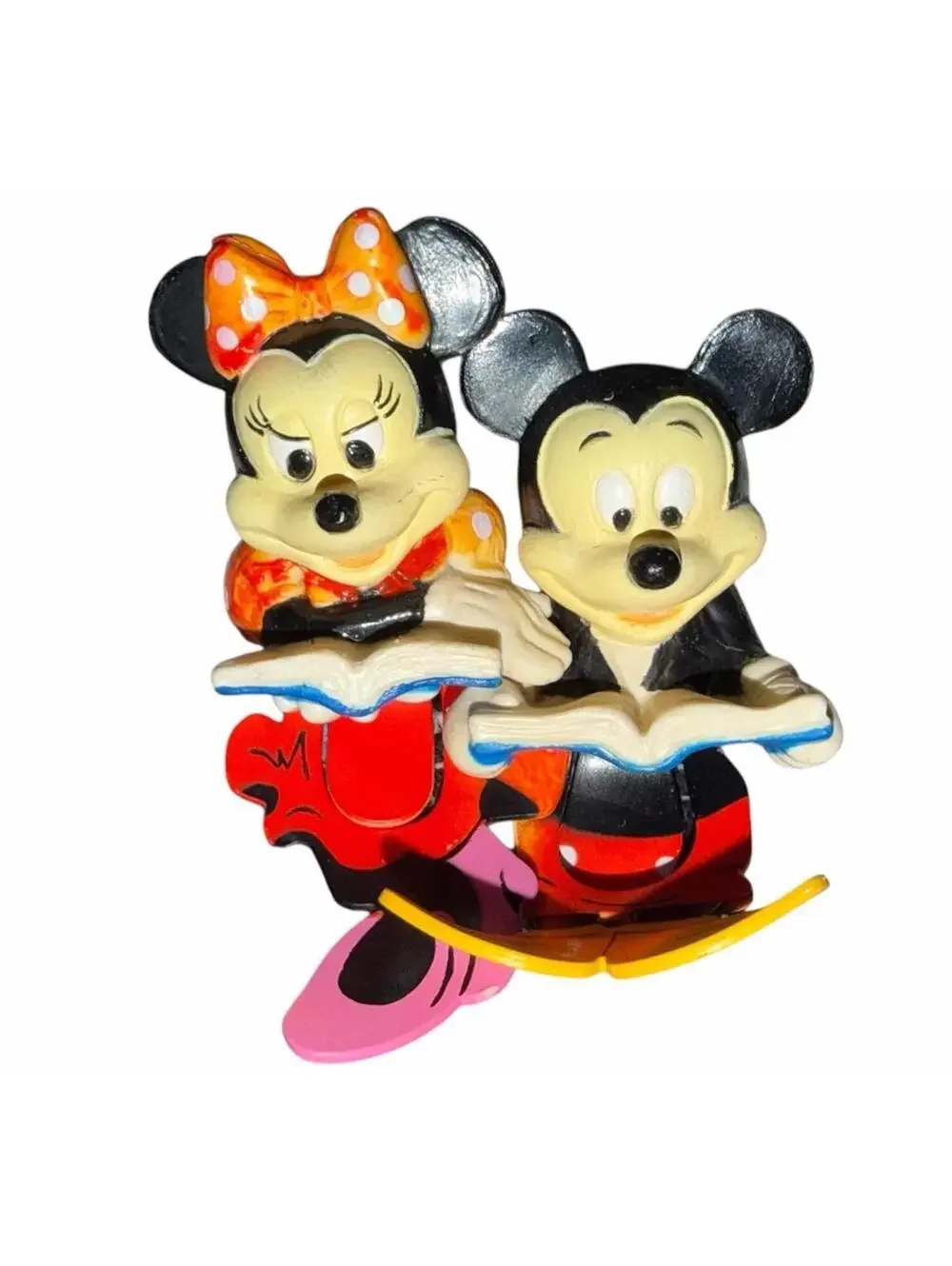 Lot of 2 Vintage 1990s Disney Mickey & MINNIE MOUSE 3-D Bookmarks by Applause