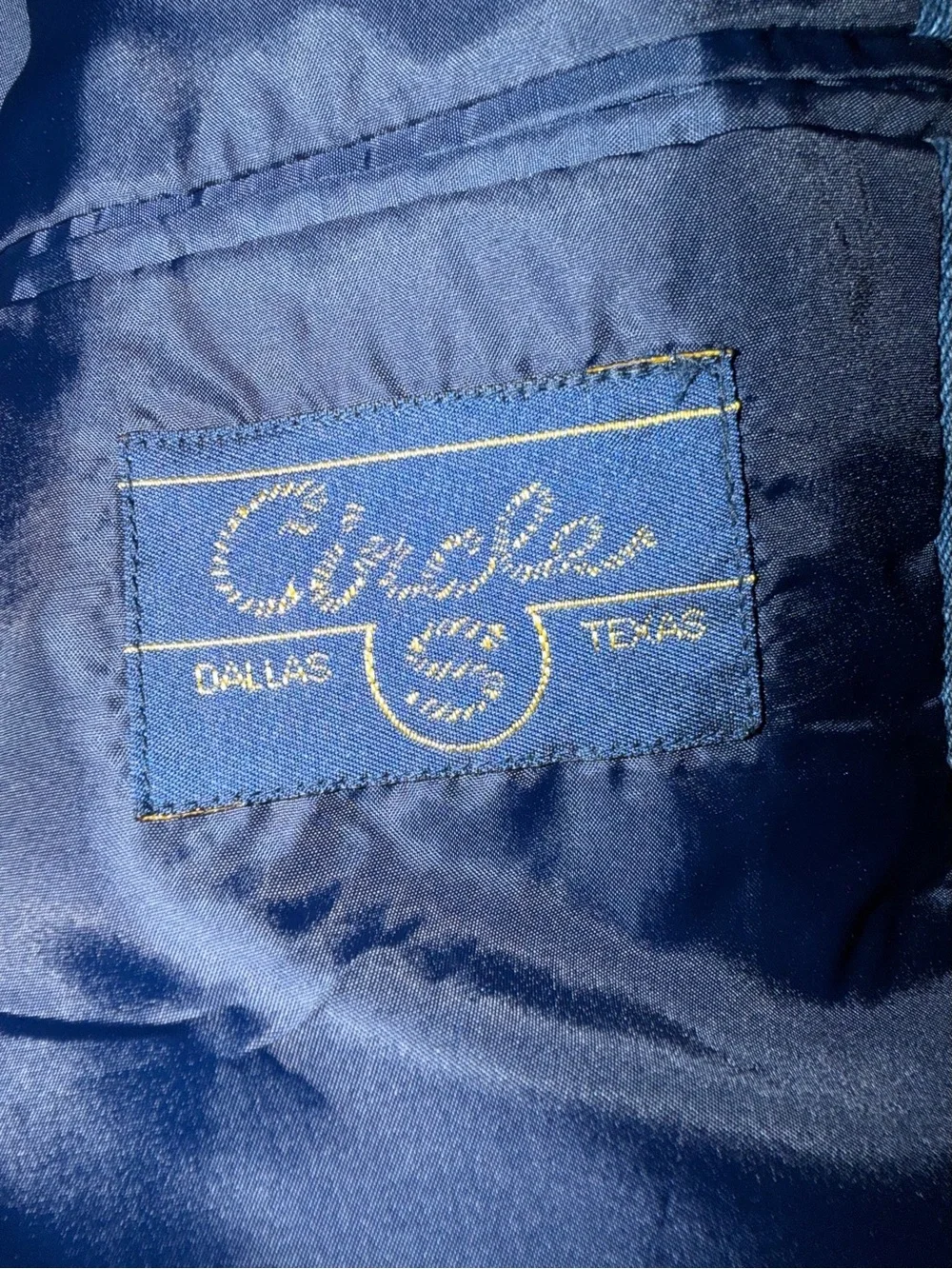 Circle S Western Sport Coat Cowboy Blazer Blue Cotton