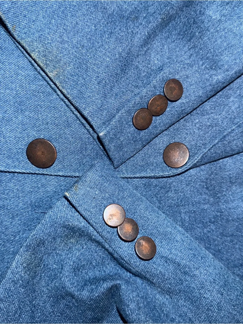 Circle S Western Sport Coat Cowboy Blazer Blue Cotton