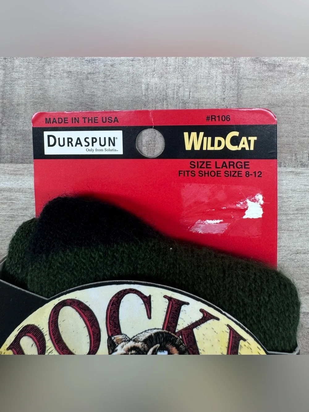 Vintage Men's Rocky WildCat Duraspun Socks Size Large