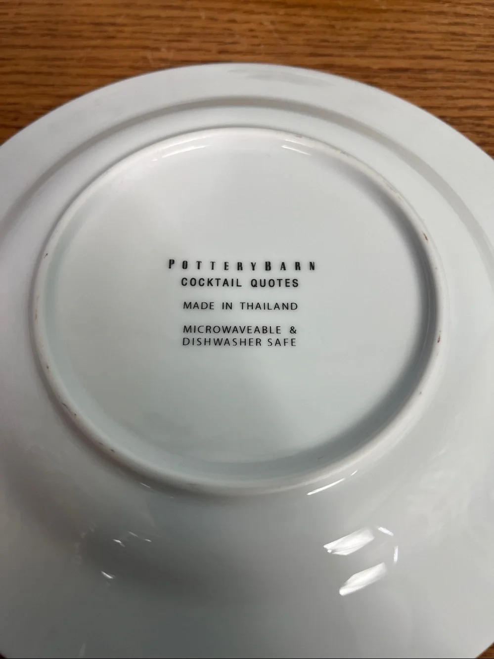 Pottery Barn cocktail years dishwasher