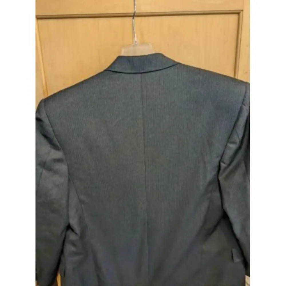 Canali Bloomingdales Mens Striped‎ Three Button Blazer Gray Size EUR 52 Long 40L