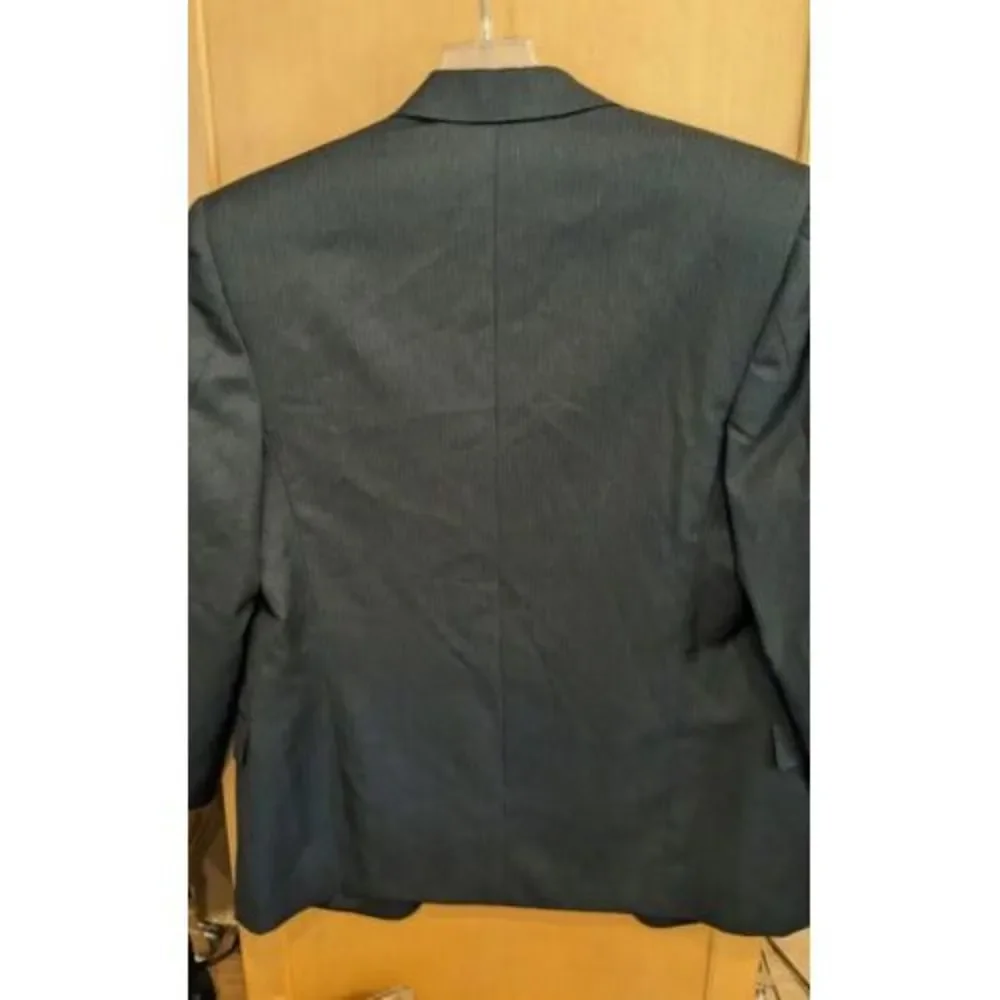 Canali Bloomingdales Mens Striped‎ Three Button Blazer Gray Size EUR 52 Long 40L