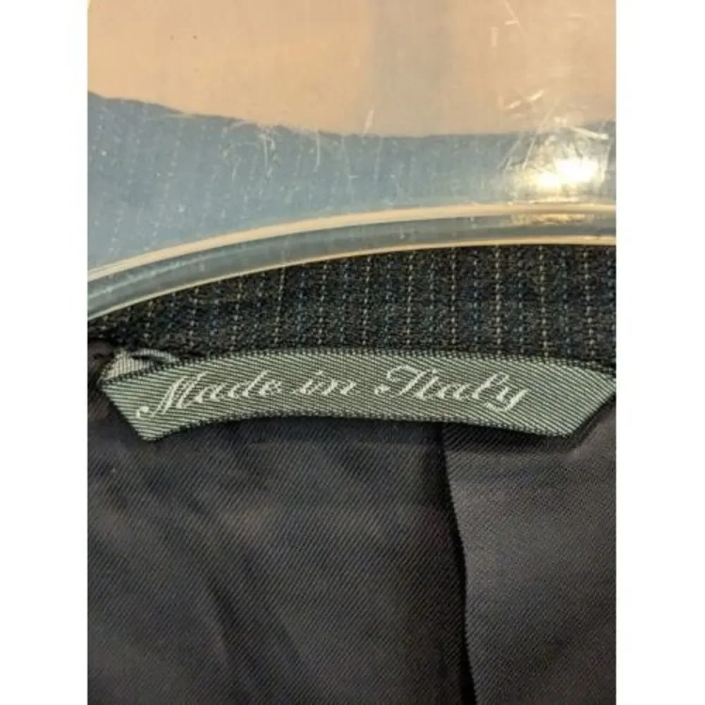 Canali Bloomingdales Mens Striped‎ Three Button Blazer Gray Size EUR 52 Long 40L