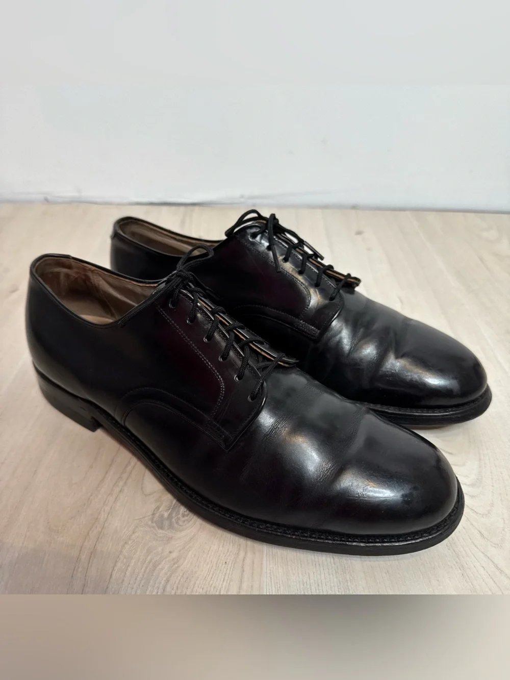 Vintage Classic Black Leather Men’s Dress Shoes - Lace-Up Oxford size 11