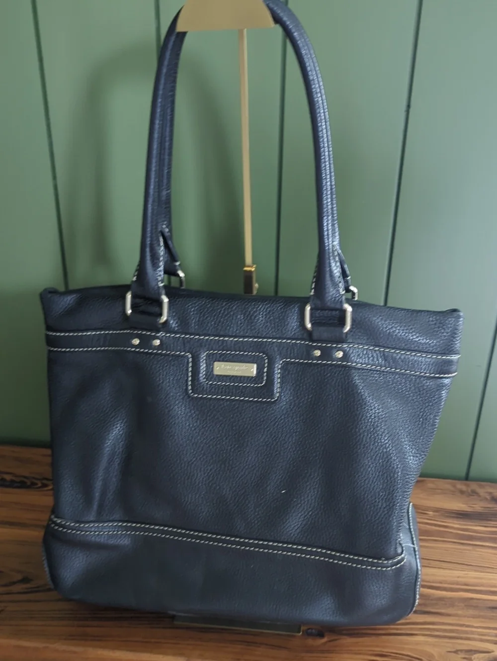 Kate Spade Classic Black Leather Tote Bag