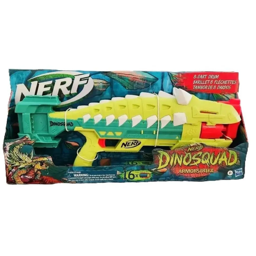 Nerf DinoSquad Armorstrike Dart Blaster, 16 Nerf Elite Darts By‎ Hasbro NIB