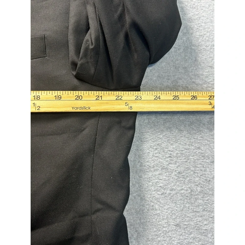 Blazer Jacket Mens Black‎ 44R 23x31 Two Button Notch Lapel Pinstripe Lining