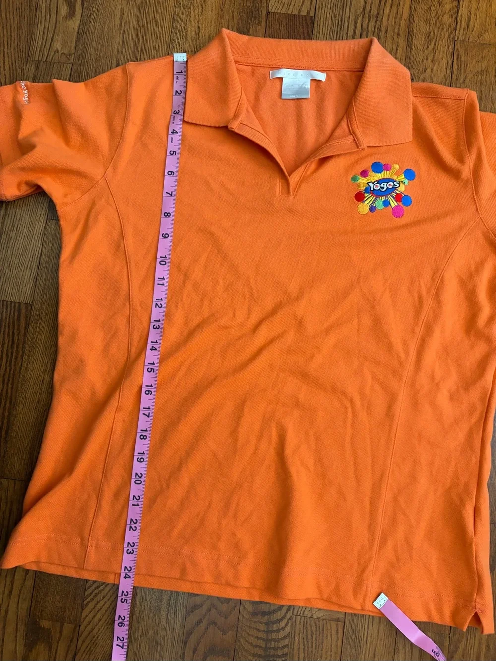 Nike Golf Dri-Fit Orange Polo Shirt Yogos Embroidered Logo Size Women's Large