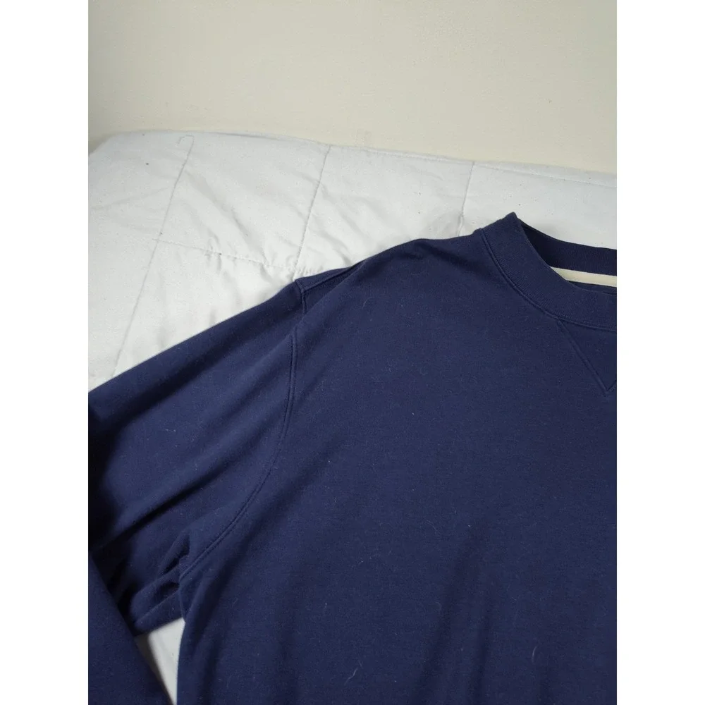 Ashworth Mens XL Blue Sweater The Auld Course Scotland Cotton Pullover Golf
