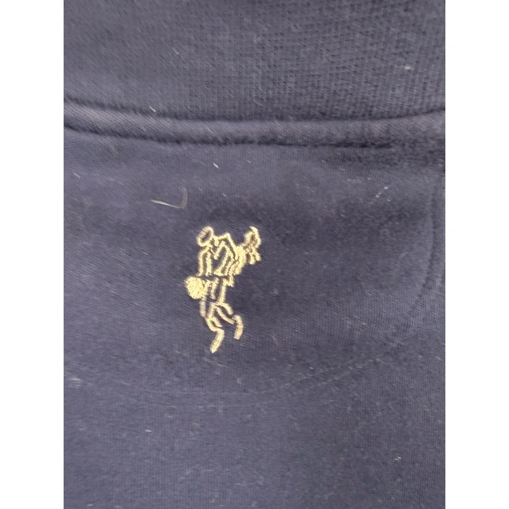 Ashworth Mens XL Blue Sweater The Auld Course Scotland Cotton Pullover Golf