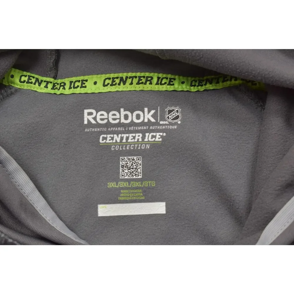 Reebok NHL Center Ice Collection Gray Speedwick Hockey Hoodie Men's Size 3XL