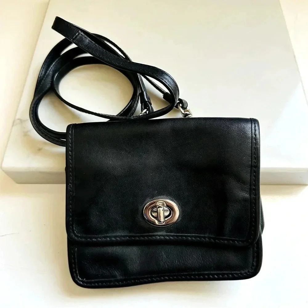 Vintage Coach Legacy Mini Penny Turnlock Leather Crossbody