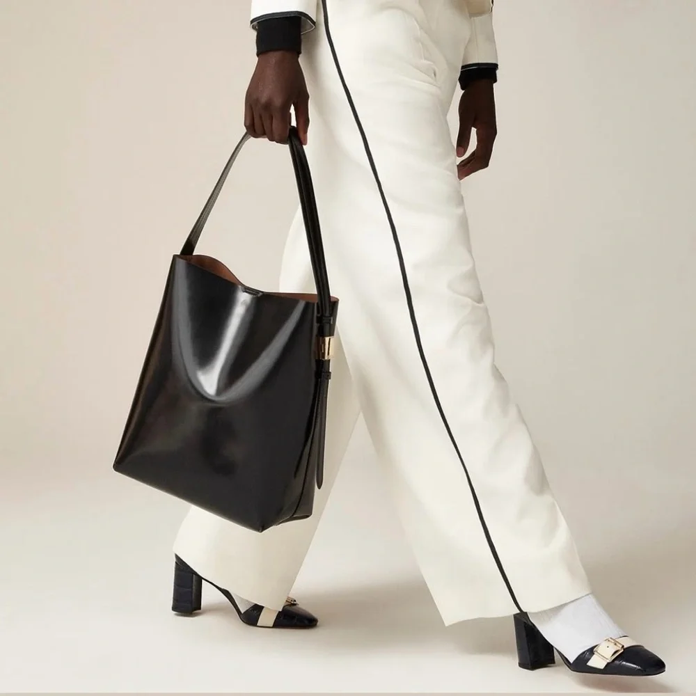 J. Crew Edie Bucket Bag in Italian Leather